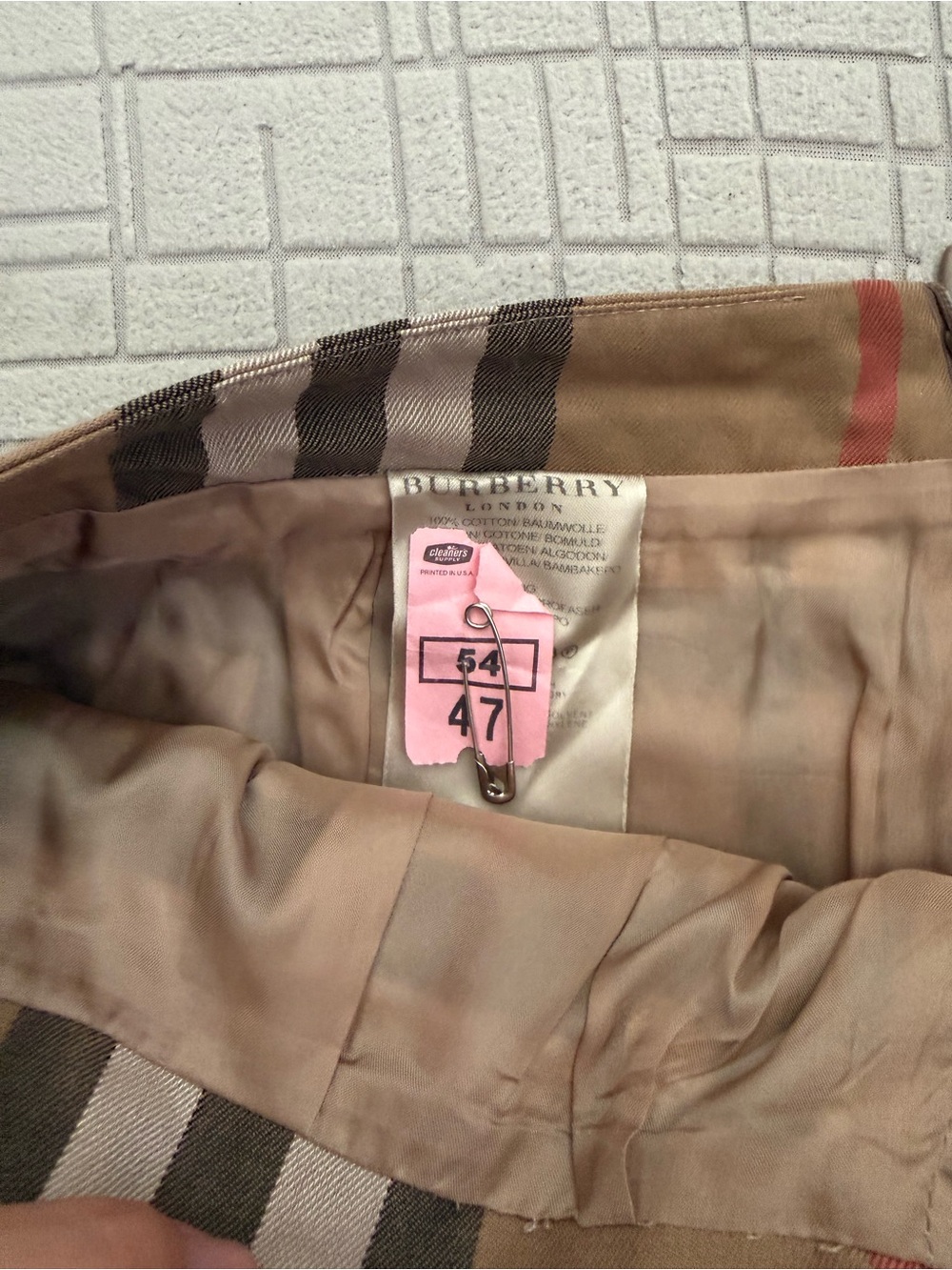 Burberry Tan Plaid A-Line Mini Skirt - Picture 3 of 6